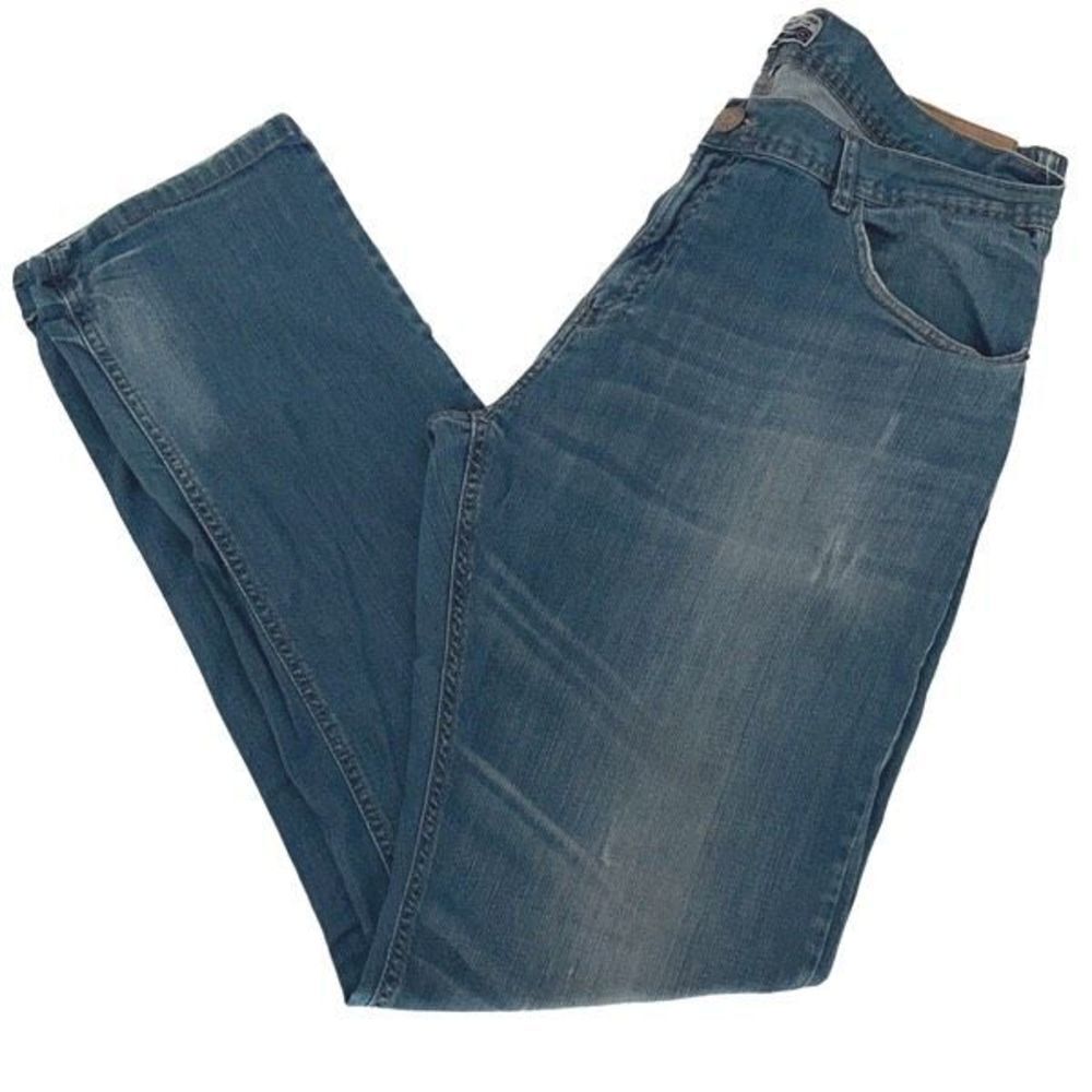 Urban Wave Corp Mens‎ Straight Jeans Denim Cotton Stretch Pocket Blue Size 38x34